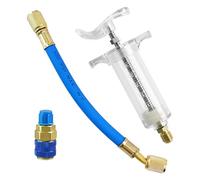 Iniettore di Olio AC | Riempitore di Olio Refrigerante per Automobili | Iniettore Liquido Refrigerante Antigoccia per Uso Marino, Camion, Autocaravan, Auto, Garage, Officina