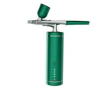 Iniettore di ossigeno Mini kit compressore d'aria Pistola a spruzzo Aerografo for nail art Tattoo Craft Cake Paint Nano Fog Mist Sprayer Applicazione multifunzionale(Green)