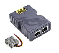 Iniettore Gen2 GigE PoE, 48-57 V 3 A 150 W con protezione ESD con pio in ABS Convertitore step up 12 V-48 V per kit Internet V2 Satellite compatibile con 10/100/1000 Mb