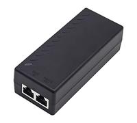 Iniettore Gigabit PoE+ per Ethernet, 30W 48V con 10/100/1000Mbps e conformità IEEE 802.3af/at. Estendere la rete fino a 100M (332 piedi) Plug and Play, nero