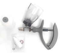 Iniettore per siringa per bovini, siringa Continua Automatica in Metallo per Uso Veterinario con Coperchio per Bottiglia per la somministrazione di vaccini agli Animali(Bottle/5ml)