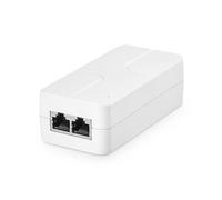 Iniettore PoE 2,5 Gigabit 60 W, supporta IEEE 802.3af/at/bt, adattatore Power Over Ethernet compatto bianco YuLinca, plug and play, design senza ventola per montaggio a parete con indicatore LED