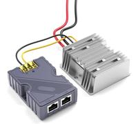 Iniettore PoE GigE con convertitore di tensione boost step-up da 12V a 56V DC 144W 3A 10 100 1000Mbps Gigabit ESD ABS Custodia per terminale satellitare Dish V2