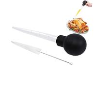 Iniettore Tačchino - Set 2 Pezzi Bulbo Silicone Con Spazzola Pulizia | Siringa Carne, Utensile BBQ Resistente Al Calore Per Marinata, Per Pollo, Manzo E Maiale