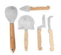 INIFLM Set di 5 strumenti per intaglio a mano, per intagliare il legno, sgorbie a coda di pesce per hobbisti o professionisti per scolpire zucche di Halloween