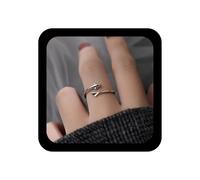 Inilbran Anello Da Dito Delfino Boho Anello A Spirale Aperto Delfino Vintage Argento Simpatico Animale Dell'oceano Anelli A Nocche Aperte Anelli A Fascia Animali Minimalisti Gioielli Per Donne