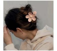 Inilbran Boho Fiore Artiglio Clip Grande Fiore Forte Tenuta Mascella Clip Antiscivolo Floreale Barretta Forte Tenuta Accessori Per Capelli Decorativi Per Le Donne Copricapo (rosa Nudo)