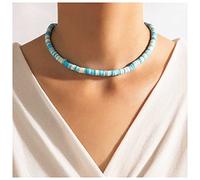 Inilbran Boho Heishi Surf Collana Girocollo Heishi Collana Girocollo con Perline Disco in Vinile Collana con Perline Catena Collare con Perline in Vinile Collana Catena Gioielli per Donne e Ragazze