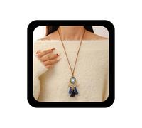 Inilbran Boho Lunga Collana Di Velluto Vintage Corda Di Velluto Choker Etnico Nappe Frangia Collana Foglia D'oro Collare Piuma Per Le Donne
