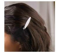 Inilbran Boho Metallo Ovale Capelli Barrette Vintage Piatto Becco D'anatra Clip Argento Ovale Lato Clip Semplice Geometrica Vuoto Forcina Accessori Decorativi Per Capelli Per Le Donne Copricapo