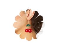 Inilbran Boho Oversize Ciliegia Orecchini Pendenti Vintage 3d Ciliegia Goccia Orecchini Frutta Rossa Ciliegia Orecchini Smeraldo Ciliegia Gancio Orecchini Per Le Donne