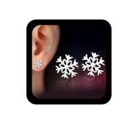 Inilbran Boho Piccolo Neve Orecchini Argento Fiocco Di Neve Orecchini Vintage Inverno Neve Orecchini Minimalista Perno Gioielli Per Le Donne E Le Ragazze Regali Di Natale