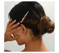 Inilbran Boho Rosa Cristallo Capelli Barrette Vintage Glitter Bobby Pin Rosa Cz Pin Lato Clip Matrimonio Doccia Nuziale Prom Accessori Per Capelli Decorativi Per Le Donne Copricapo