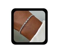 Inilbran Bracciale A Catena Linea Boho Vintage Semplice Bracciale A Mano Argento Bracciali A Catena Maglia Geometrica Regolabile Bracciali A Maglia Schiava Gioielli Per Le Donne