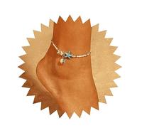 Inilbran Braccialetto Cavigliera Boho Stella Marina Vintage Conchiglia Perle Di Seme Bianca Ciondolo Catena Piede Gioielli Per Le Donne E Lei