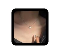 Inilbran Collana con ciondolo a forma di rondella, in stile bohémien, collana girocollo vintage a cerchio con rondelle, collane bicolore con zirconia cubica delicata per le donne