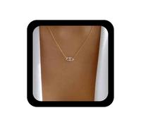 Inilbran Collana girocollo Boho con strass Evil Eye, collana con ciondolo a forma di occhio di demone, collana girocollo vintage con ciondolo a forma di occhio di diavolo, collana scintillante con