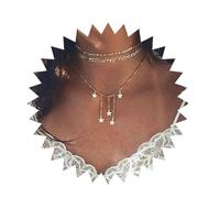 Inilbran Collana girocollo con stella a strati Boho Collana girocollo con stella dorata Collana girocollo con ciondolo stella vintage Collana con stella multistrato Collana corta in oro con