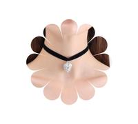 Inilbran Collana In Velluto Con Cuore In Filigrana Punk Collana Vintage In Velluto Nero Scamosciato Collana Con Cuore In Cristallo Collana Gotica In Raso Nero Collana Girocollo Gioielli Per Donne E