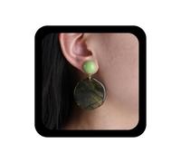 Inilbran Orecchini a cerchio in acrilico blu boho vintage grande cerchio orecchini pendenti blu Hollow rotondi orecchini a goccia personalizzati in resina orecchini a perno rotondi gioielli per le