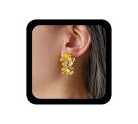 Inilbran Orecchini A Fiore D'oro Boho Orecchini Floreali D'oro Doppio Orecchino Floreale Personalizzato Orecchino A Petalo Di Giglio Gioielli Per Le Donne