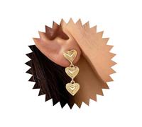 Inilbran Orecchini Pendenti A Cuore Boho In Oro Con Texture Cuore D'amore Vintage Goccia Personalizzata Forma Gioielli Per Le Donne