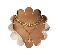Inilbran Punk Chunky Catena Girocollo Collana Serpente Stratificato Collana D'oro Cordolo Spessa Catena Collana Gotica Spessa Catena Cubana Collana Serpente Vintage Gioielli Per Donne E Ragazze