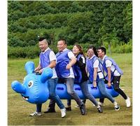 ININOSNP Accessori di Gioco Giochi gonfiabili di Team Building - attività Sportive e di apprendimento cooperativo Divertenti(Blue,7 Seats)