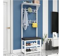 ININOSNP Appendiabiti, Appendiabiti, Panca for Scarpe, 3 in 1, con Panca e Contenitore for Scarpe, for Ingresso al Dettaglio della Camera da Letto(White a,100 * 30 * 172Cm)