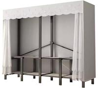 ININOSNP Armadio Pieghevole Armadio in Tubo di Acciaio Spesso Armadio Senza Montaggio Armadio salvaspazio Armadio Portatile Elegante(A,170cm/66.9in)