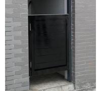 ININOSNP Cancelli da Giardino in Legno Cancelli battenti Porta Singola del Salone con Cerniera Hardware, Porta della Cucina Domestico Porte oscillanti del caffè(Black,W80cmxH90cm)