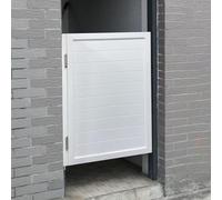 ININOSNP Cancelli da Giardino in Legno Cancelli battenti Porta Singola del Salone con Cerniera Hardware, Porta della Cucina Domestico Porte oscillanti del caffè(White,W75cmxH90cm)