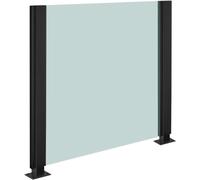 ININOSNP Colonna for ringhiera for Piattaforma, Colonna for Pannello for ringhiera con Dado, Colonna for ringhiera in Vetro Nero Resistente al Calore(Corner Post,105cm(41.3in))