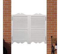 ININOSNP Doppie Porte battenti Bianche, Porta a persiana for Bar for Patio da Giardino, Kit Porta Battente a Mezza Vita con Cerniere a Doppia Azione(W 70cm (27 9/16"))