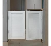 ININOSNP Doppie Porte oscillanti, Porta del Salone del Bar a Battente, Porte a persiana Bianche for Il Bagno Interno, Porta a Mezza Vita del Ristorante del caffè(W90cmxH90cm)