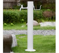 ININOSNP Fontana da Esterno Colonna d'Acqua da Giardino in Acciaio Inossidabile con Tubo Flessibile e Rubinetto(Style 1,20.5x86cm)