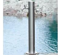 ININOSNP Fontana da Esterno Colonna d'Acqua da Giardino in Acciaio Inox for Esterni con Rubinetto antigelo montata a Pavimento(with Style 1 Faucet,20.5x86CM)