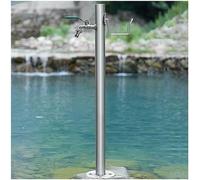 ININOSNP Fontana da Esterno Colonna for Rubinetto da Giardino in Acciaio Inossidabile(with Style 3 Faucet,13X86Cm)