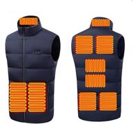 ININOSNP Giacca riscaldata Gilet riscaldato for Donna, Gilet riscaldato Leggero con 3 impostazioni di Calore, 15 Zone di Riscaldamento Regolabili, Batteria Non Inclusa.(Bleu 9 Zones,XL)