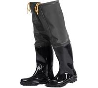 ININOSNP Impermeabili e resistenti Hip Wader, stivali da pesca impermeabili neri for uomo e donna con suola esterna chiodata for la pesca nel fango dello stagno(4.5)