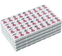 ININOSNP Mahjong Mahjong con numeri grandi di alta qualità con 144 tessere incise, Mahjong manuale for uso domestico(44#)