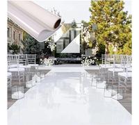 ININOSNP Navata for matrimoni, tappeto a specchio bianco, decorazione for feste, tappeto usa e getta for tagliare feste di compleanno(Size:1x10m)