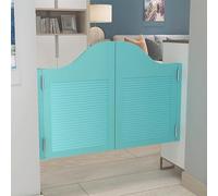 ININOSNP Porta a Battente del caffè Porte del Salone in Legno massello Blu oscillanti con Cerniere, Porta divisoria for l'ingresso del Ristorante del Bar(W150cmxH90cm)