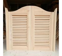 ININOSNP Porta a Battente Porte a Battente a Mezza Vita in Legno Non Verniciato, Porta Occidentale a feritoia for Salone con Chiusura Automatica for Interni con Cerniere(W120cmxH90cm)