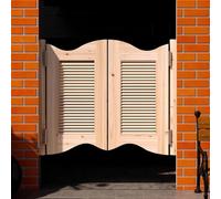 ININOSNP Porta Battente for caffè Porta Battente for caffè in Stile Saloon, Porta Battente con persiane in Legno, Porta a Mezza Vita del Portico del Bar del fienile(W95cmxH90cm)