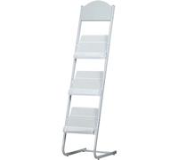 ININOSNP Portariviste da Terra, espositore for opuscoli in Metallo, scaffale for opuscoli scolastici, Showroom, Sala della Banca, Accessori Inclusi (Colore: Bianco) (Color : White)