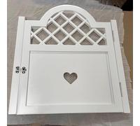 ININOSNP Porte a Battente, Porta a Battente for caffè in Legno massello Porta a Mezza Vita con persiane con Cerniere for la Decorazione Ingresso del Portico(80x90CM/31.5x35.4IN)