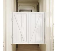 ININOSNP Porte Interne con Cerniere, Porte battenti in Legno Verniciato, Porta for Recinzione for Bar for la Decorazione della Porta (Color : White, Size : W 75cm (29 1/2"))