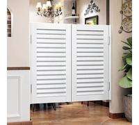 ININOSNP Porte oscillanti del Bar, Porta del Salone in Legno massello, cancello divisorio Rinforzato for Bar da Cucina, Balcone, Personalizzabile(W90cmxH90cm)