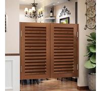 ININOSNP Porte oscillanti for Bar berlina Personalizzate, Porte for Bar con persiane in Legno massello mediterraneo, Porta del maggiordomo del Salotto con Chiusura Automatica(W80xH80)